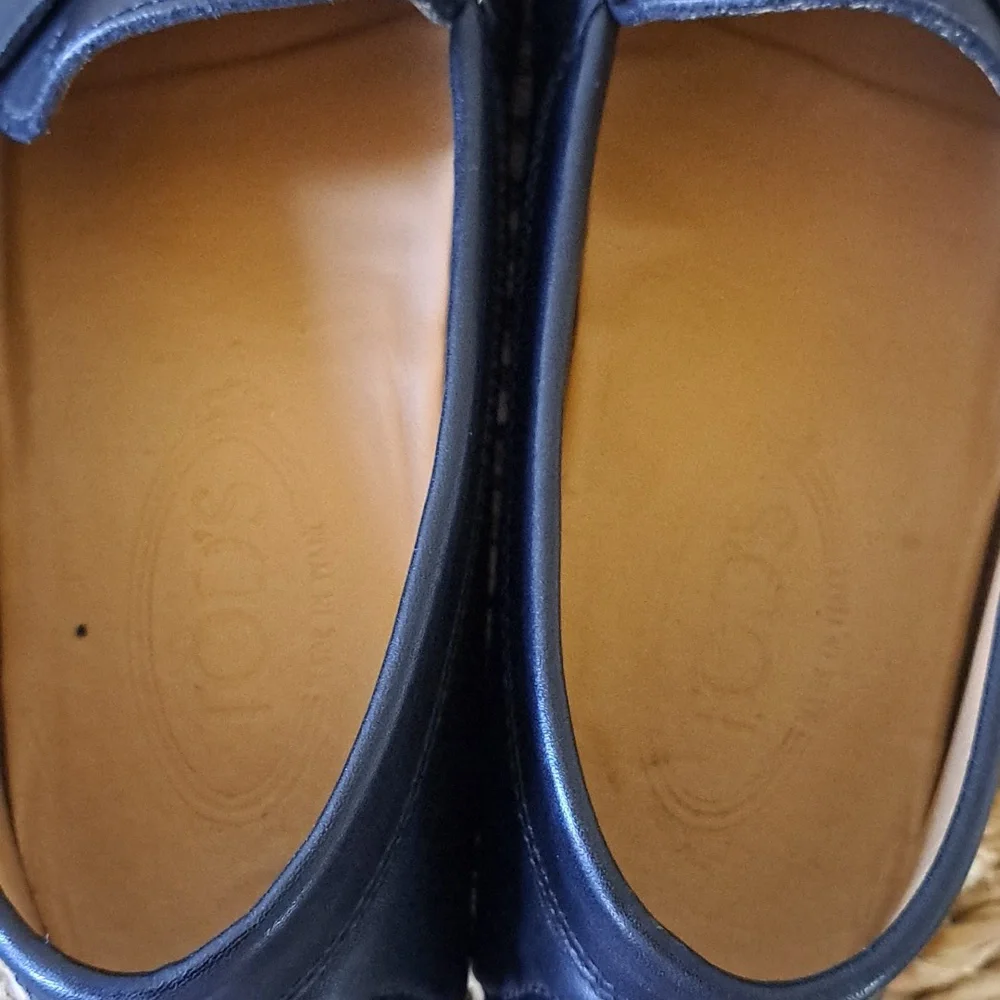 Tod's‎ Mens Gommino Black Leather Driving Penny Loafers 6.5/US7.5